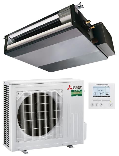 Mitsubishi Electric SUZ-M50VA2 + SEZ-M50DA3 + PAR-41MAA 
- légcsatornázható klímaszett